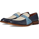Stacy Adams Men's Prichard Penny Slip On Loafer, Navy Multi, 14