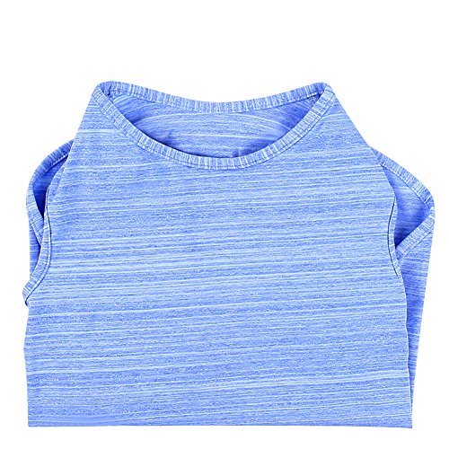 Dog Plain Shirt for Small Medium Large Pet - Basic Cotton Vest Blue M By HeroDog