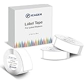 iEager Label Maker Tape, 12mm x 40mm, White Thermal Sticker for Label Maker Machine, Household Storage Labels, Self-Adhesive Stickers, Set of 3