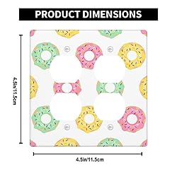 Pznen 2 Duplex Outlet Plates, Donut Snack Sweet