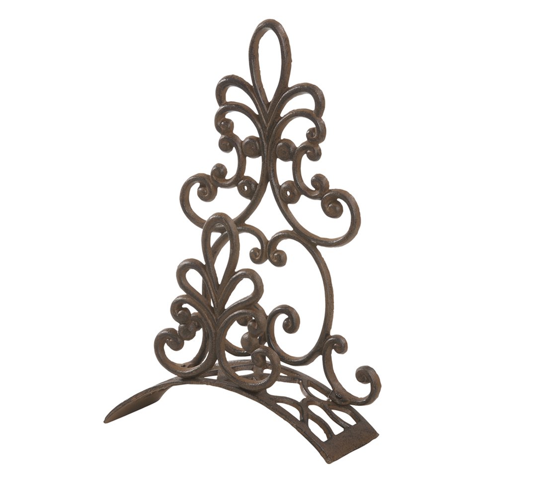 Dehner 1406123 Watering Hose Holder Cast Iron 12 x 50.00 x 31.00 cm, nostalgic Edelrostfarben