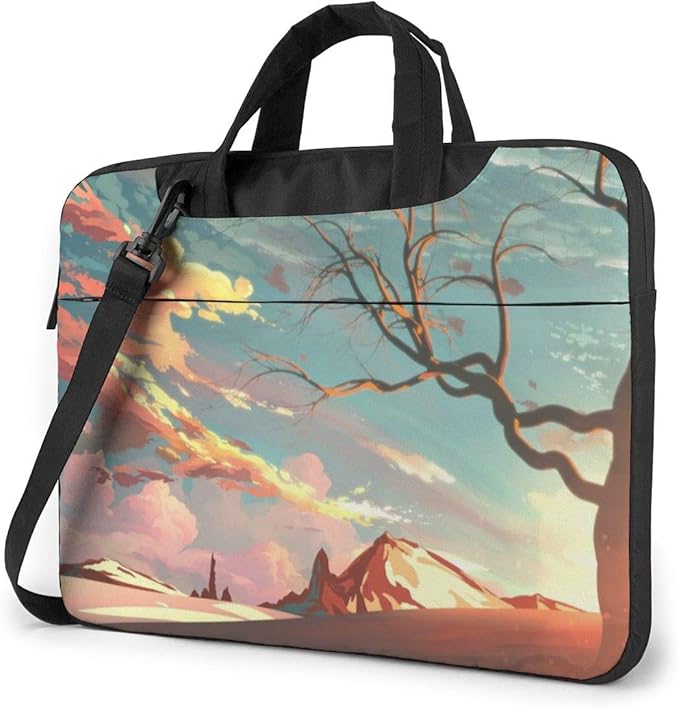 Laptop Case Computer Bag Sleeve Cover Landscapetal Art Waterproof Shoulder Briefcase