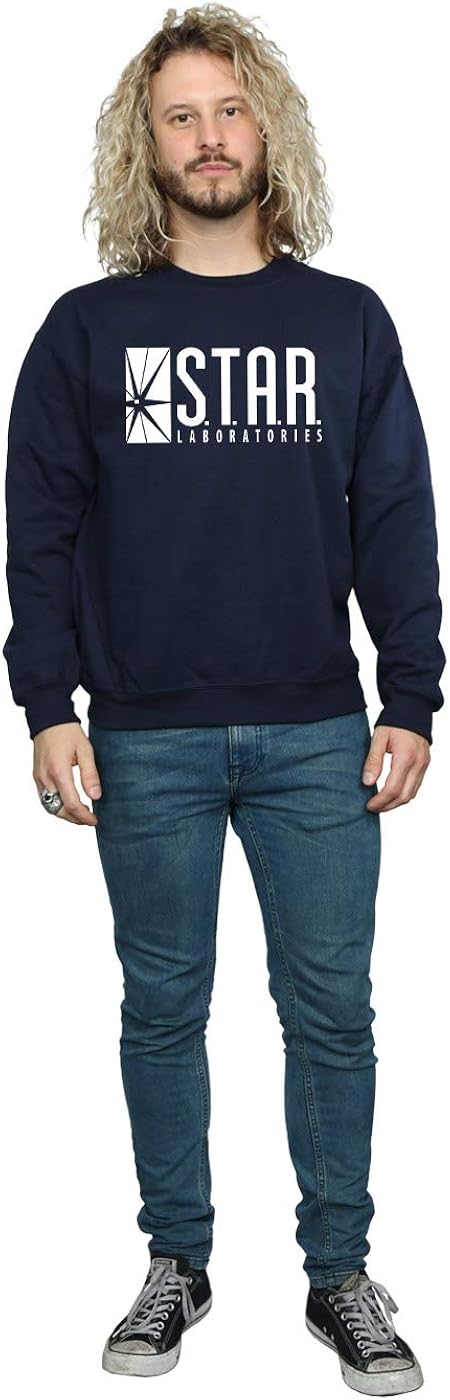 Official Flash TV Star Laboratories Men's Sweatshirt at  Men’s Clothing store
