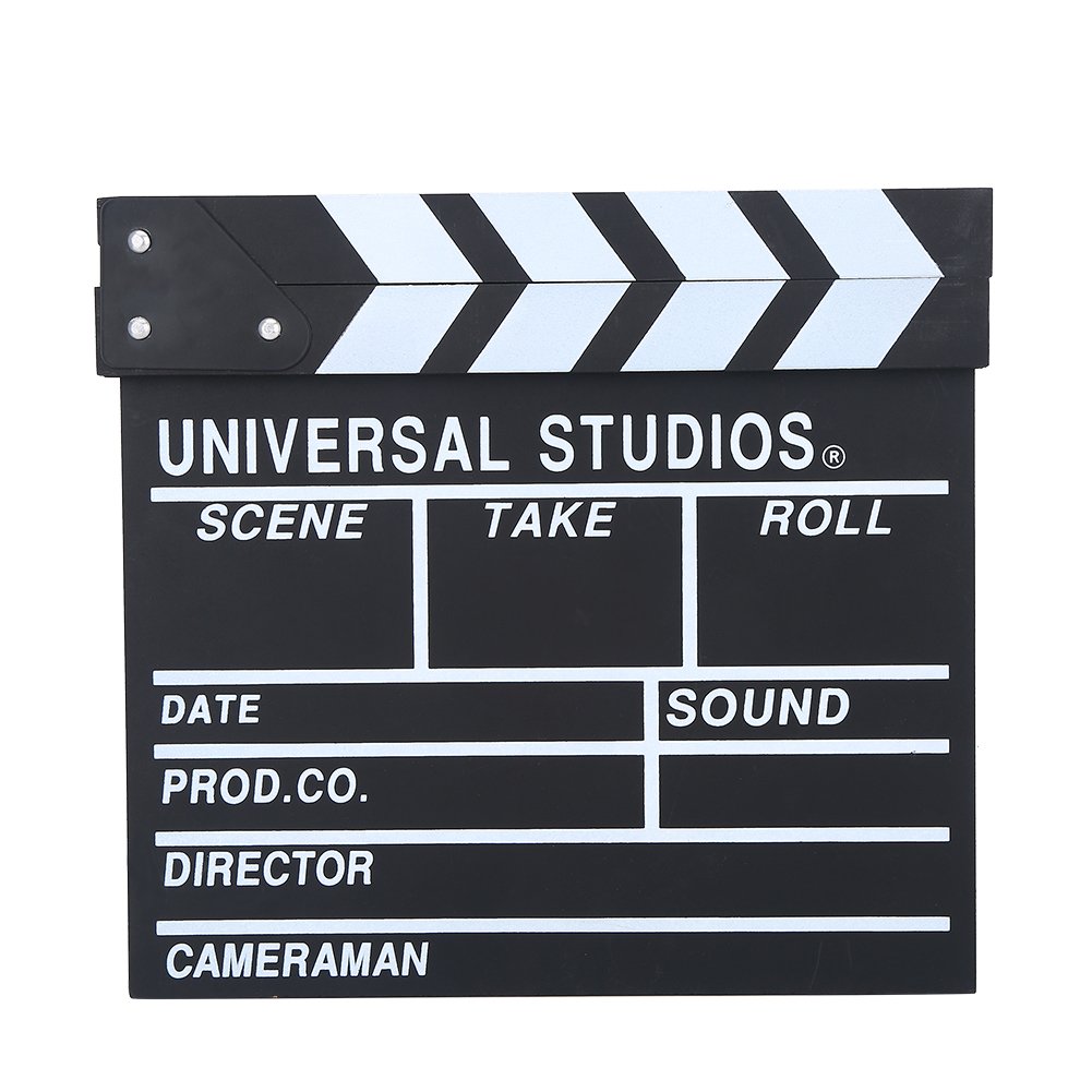 Wooden Clapperboard Clapper Board for Film, Scene Clapper Board, Director Scene Clapperboard Tv Movie Board Film Cut Prop, For Movie, Video, TV Show, Studio Live