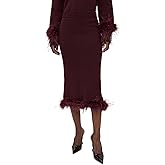 WAYF Women's Bethany Feather Skirt