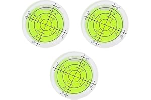 YMGBHNKJLS 3Pcs Small Circular Bubble Levels 32x7mm Round Spirit Level Measuring Layout Tools Levels