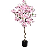 4FT Artificial Cherry Blossom Tree, Lifelike Pink Cherry Tree in Pot for Indoor Garden, Office, Wedding, Party & Hotel Decoration