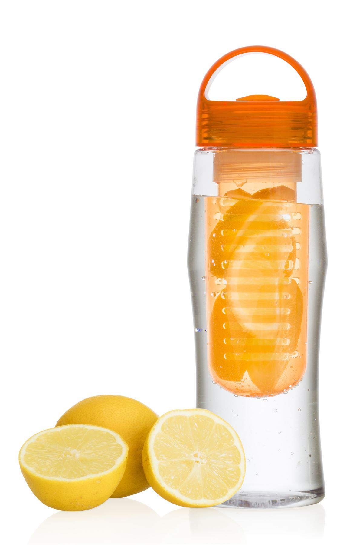 Vinsani Fruit Fuzer Water Bottle Health Drink Maker with Fruit Infusion Infuser Aqua Hydration Orange