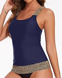Aqua Eve Tankini Tops for Women Swimwear Top Only