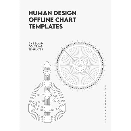 Mua Human Design Offline Chart Templates: 5x9 Blank HDS Colouring ...