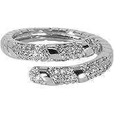 Maya J CZ Wrap Adjustable Ring, White