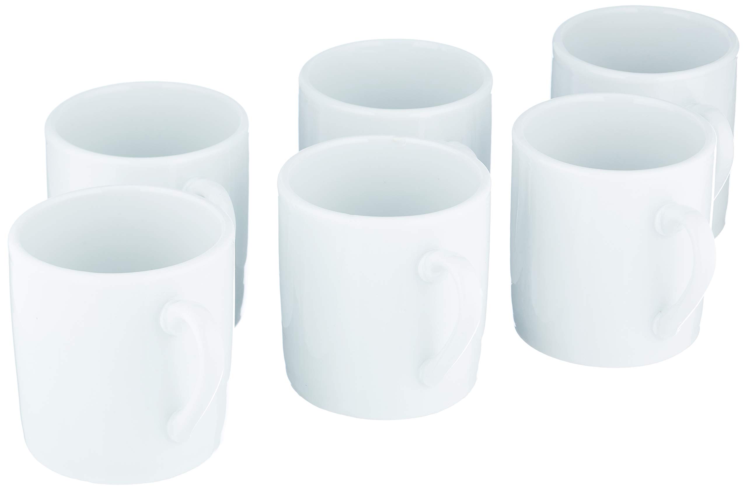 Baker Ross E774 mini white porcelain mug, 5.5 cm high, for kids to paint and decorate as a gift (pack of 6)