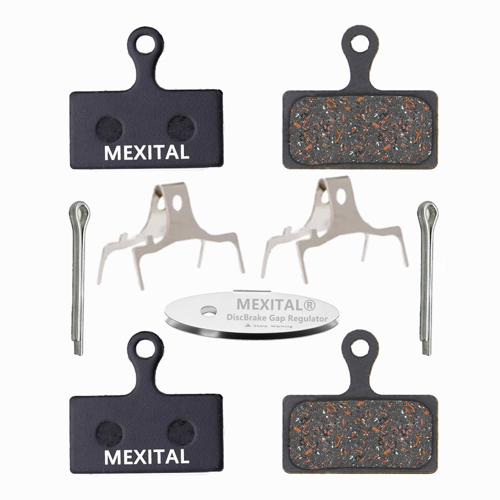 MEXITAL 2 pairs Disc Brake Pads fit for Shimano Deore M610 M615 M6000 SLX M666 M675 M7000 XT M785 M8000 Saint BR-M820 XTR M960 M985 M987 M988 M9000 M9020 Alfine BT-S700 RS785 RS685