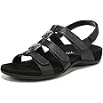 Vionic Women's Women's Rest Amber Backstrap Sandal - Ladies Adjustable Walking Sandals with Concealed Orthotic Arch Support