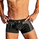 Taddlee Swimsuits Men's Swim Boxer Trunks Sexy Swimwear Square Cut Board Shorts