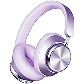 Wentronic Y03 Bluetooth Headphones Wireless Active Noise Cancelling Over Ear Headphones 48 Hours Playtime High Sound Quality 6 EQ Music Mode Headphones with Soft Ear Cushion - Purple
