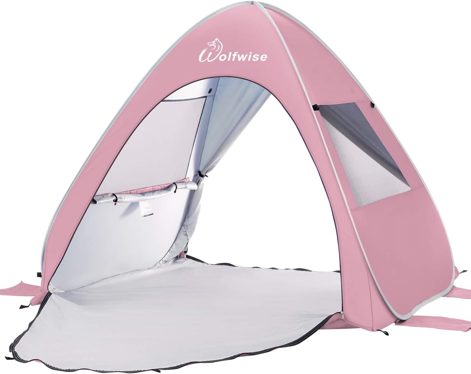 WolfWise UPF 50+ Easy Pop Up Beach Sun Shelter Tent Portable Baby Canopy Quick Instant Automatic Sport Umbrella Sun Shade