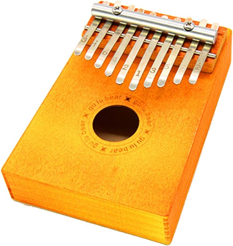 Kalimba Thumb Piano, 10 Keys Pocket Finger Piano with Bending Down Keys, Children Finger Percussion Keyboard, Koa Wood Body Musical Instrument