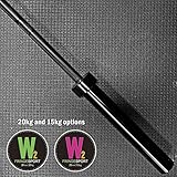 Olympic Barbell with Black Zinc for Weightlifting/ CrossFit / Powerlifting / Strength Training (Men and Womens Bar)