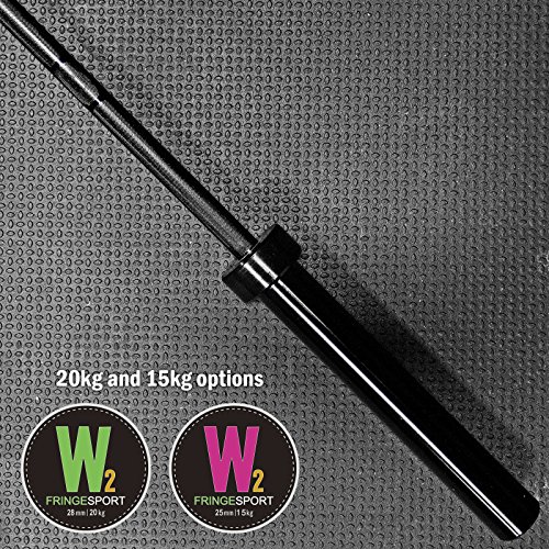 Olympic Barbell with Black Zinc for Weightlifting/ CrossFit / Powerlifting / Strength Training (Men and Womens Bar)