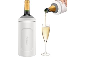 MOREFEEL Wine Chillers for Bottles-Ideal Gift for Wine Lover, Stainless Steel Portable Champagne Cooler Sleeve Bucket-Double Walled Vacuum Insulated for Most 750ml Bottles with Long-Lasting Temperature Control