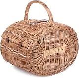 Red Hamper Green Tweed Picnic Basket for 4 - Complete Set view 6