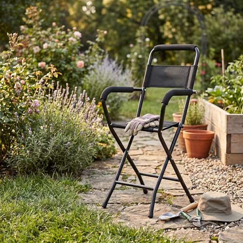 Walking Stick with Folding Seat - Portable Chair for Adults and Dual Use Stool for Men and Women