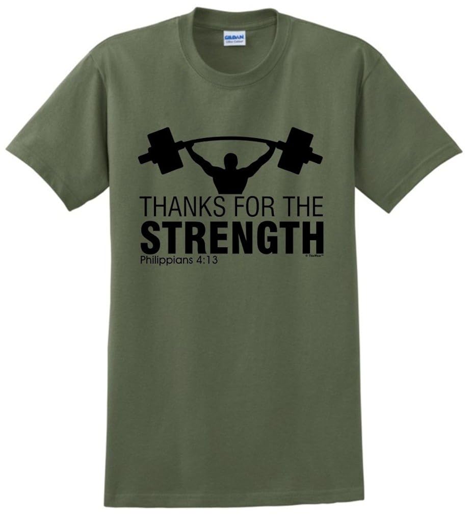 Thanks For The Strength Christian Gym Workout T Shirt Stellanovelty