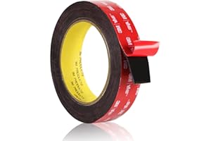 COUZEELY Double Sided Tape Heavy Duty, Waterproof Mounting Foam Tape, 16.5ft Length, 0.98in Width, High Temperature Resistant Adhesive Tape for Car, LED Strip Light, Office Decor, Made of 3M VHB Tape.