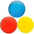 FMELAH 3 Resistance Levels Stress Relief Balls Multiple Resistance Therapy Exercise Gel Squeeze Balls Kits for Hand Finger Wr
