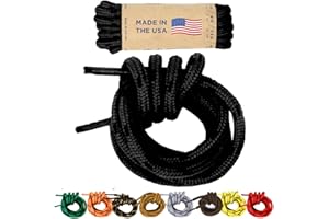 Mercury + Maia Honey Badger Boot Laces Heavy Duty w/Kevlar - Made in USA - Thick Bootlaces for Work and Hiking Boots