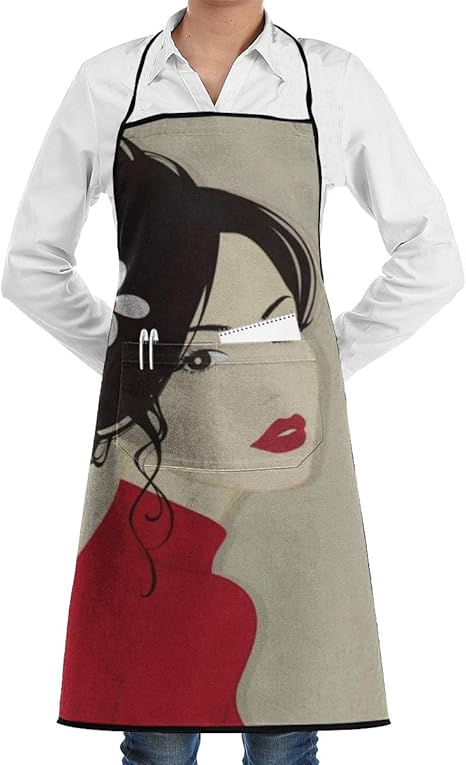 Amazon エプロン 優雅 首掛け カフェエプロン おしゃれ H型 動きやすい 仕事用 家庭用 シワになりにくい 男女兼用 エプロン オンライン通販