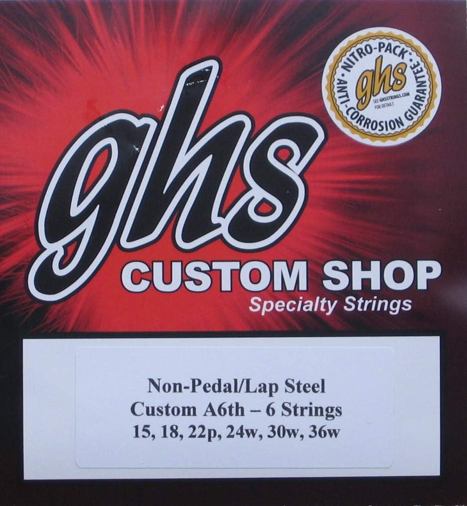 GHS Custom Lap Steel Guitar A6th- 6 Strings - Gauges 15-36W - 2 Pack