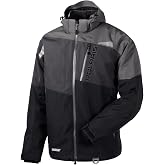 Polaris TECH54 Switchback Jacket for Men, Waterproof Breathable Insulated Snowmobile Jacket with Removable Hood and Liner