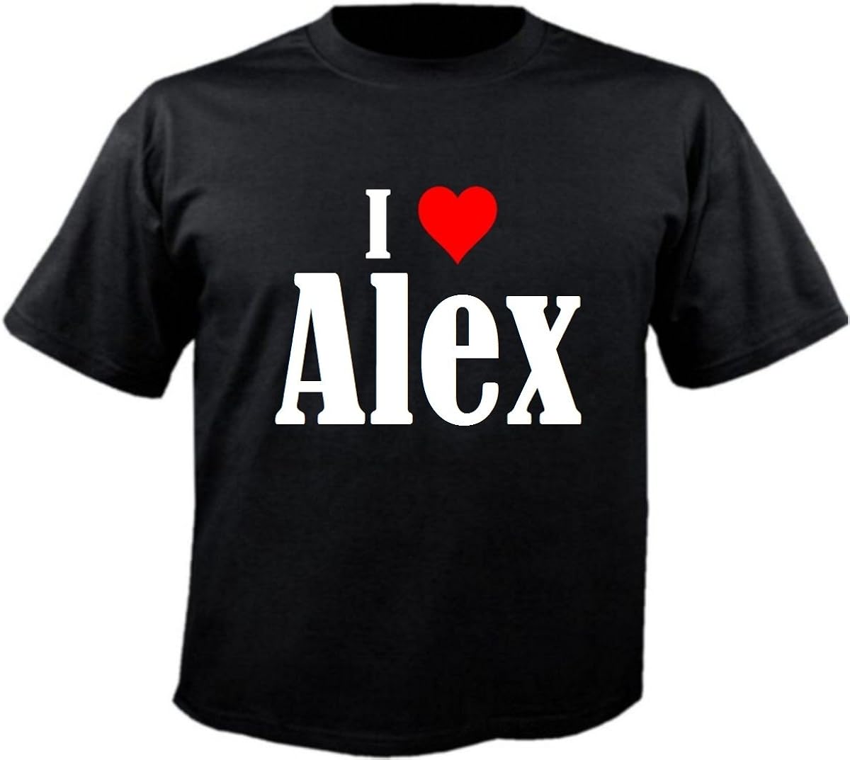 TShirt I Love Alex Größe S Farbe Schwarz Druck Weiss Amazon.de
