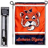 Auburn Vintage Retro Throwback Garden Flag with Stand Holder