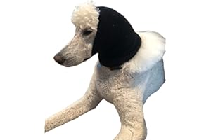 OVER THE MOON PET PRODUCTS Pet Hoodz for Dogs-Anxiety, Grooming, Ear Muffs, Dog Ear Protection, Calming, Ear Compression, Pet Hoodie, Dog Hoodie, Dog Ear Wrap (Large, Black)