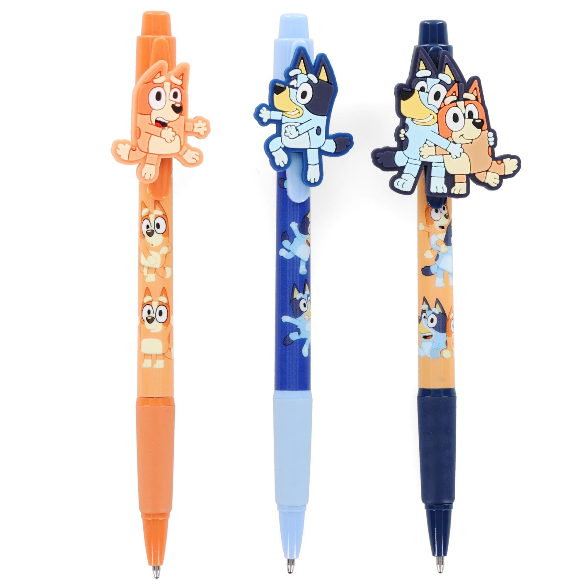Photo 1 of Innovative Designs Bluey and Bingo 3pk Character Pens with Rubber Clips