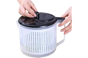 Salad Spinner with Handle Fruit Dryer Spinner Vegetable Washer - Drain Basket Fruit Washing Bowl Kitchen Gadget Multifunction