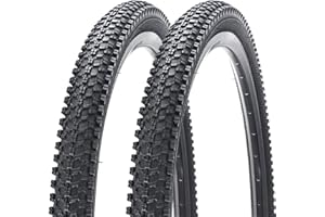 SIMEIQI 2 Pack 24"/26"x1.95" 26"x2.1" 20"x2.125" 27.5"x2.125" Inch Bike Tire Folding Bead Replacement Tire Double Packing for Mountain Bicycle Tire with or Without Tubes and Levers