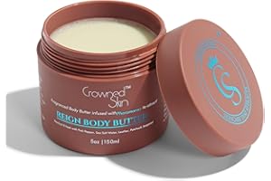 Crowned Skin Reign Cologned Body Butter | Fresh & Nautical Scent | Blended with Pink Pepper & Bergamot | Infused with Organic Shea & Mango Butters | Moisturizing Formula with All-Day Fragrance | 5oz