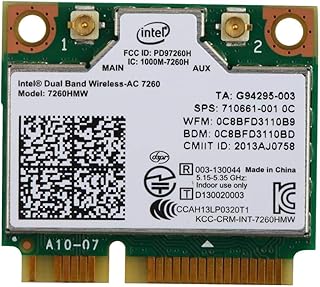 Intel Dual Band Wireless-AC 7260 2x2 Plus Bluetooth M.2