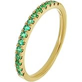 Bony Levy 18K Yellow Gold Emerald El Mar Straight Ring