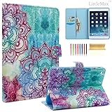 iPad Mini / Mini 2 Retina / Mini 3 Case,LittleMax(TM) Synthetic Leather Stand Case [Card Holder] Stylish Flip Folio Wallet Case Cover for iPad Mini 1/2/3--#1 Nirvana Flower