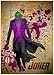The Joker art print, splatter art, superhero decor, cool pop art, vintage dictionary art print