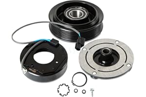 Kessocco 1set 1653 AC Compressor Clutch Kit 38810R40A01 10SR15C 7 GROOVE Air Conditioning Compressor Clutch Fits for 2008-2012 Honda Accord 4 Cyl 2.4L Automotive Replacement Air Conditioning Clutches