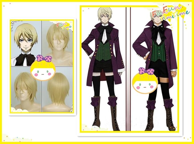 Amazon スキスキ域 コスプレ衣装 ウィッグ 豪華版 黒執事 アロイス トランシー Alois Trancy コスプレ 仮装 通販
