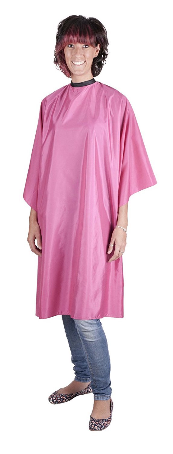 Kobe Professional Pink Sleeveless Hairdressing Gown - Water-Repellent - Adjustable Neck. Ideal for Salon or the Busy Barber. Also Suitable for Home Use or Mobile Hairdressing.