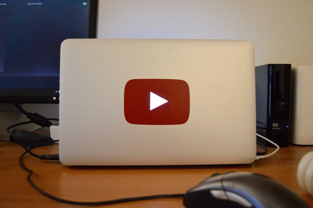 Youtube Logo Macbook Sticker
