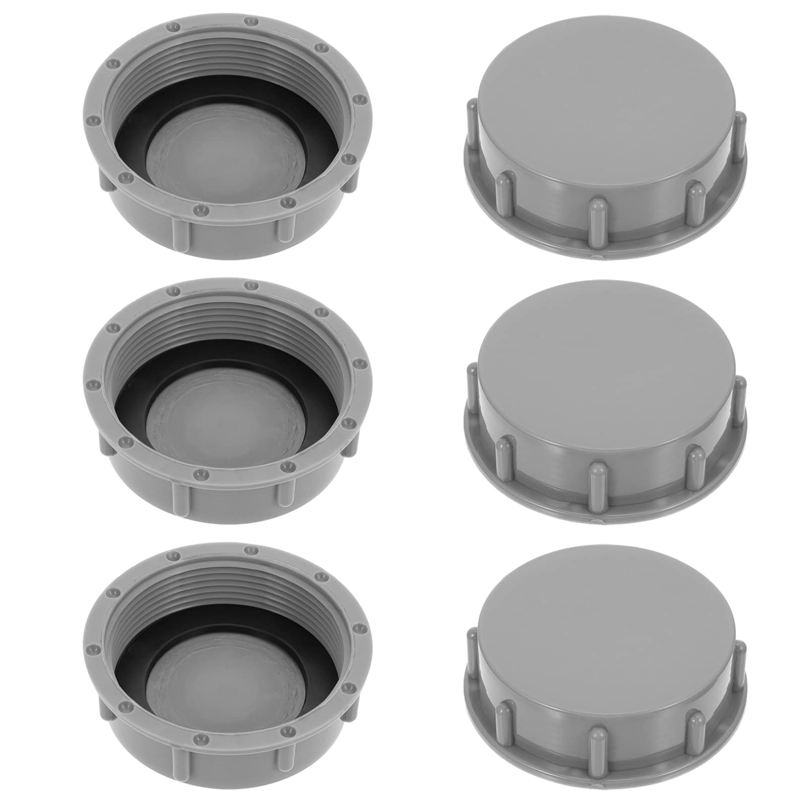 Plug Caps 6Pcs Drain Cap Drainage Systems End Cap Plumbing Hardware Tubing Fittings for Kitchen Sink Waste Cap